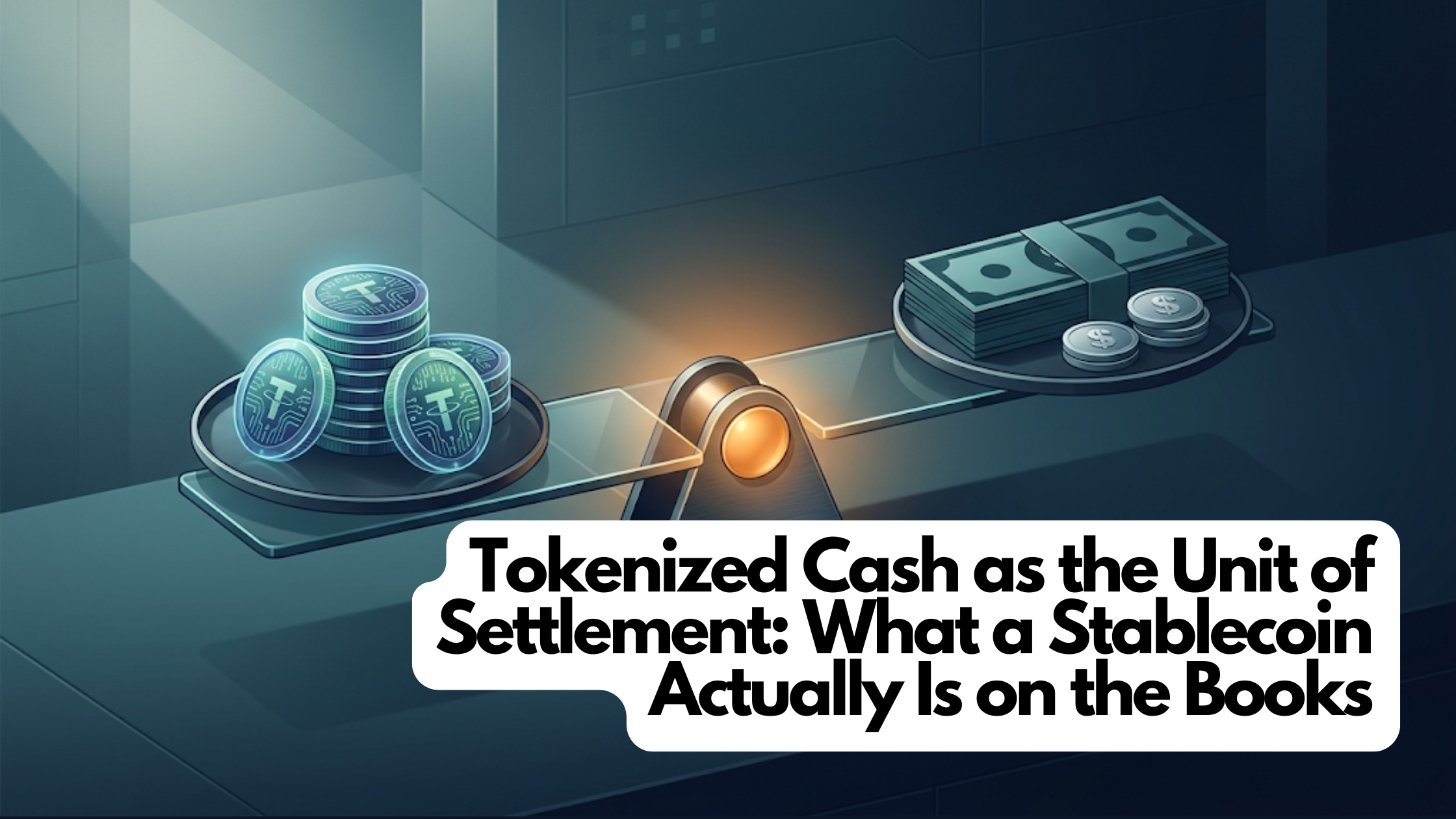 Tokenized Cash as the Unit of Settlement: What a Stablecoin Actually Is on the Books
